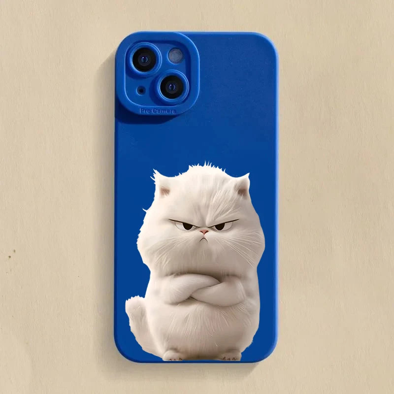 PurrCool™ – Stylish & Funny Cat Silicone Case for iPhone Models