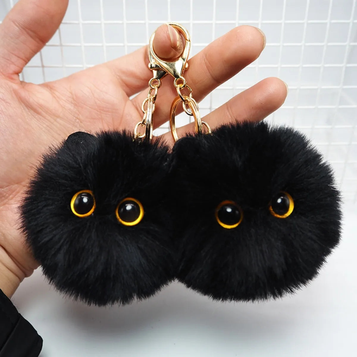 PurrKey™ – Cute Plush Cat Keychain Pendant