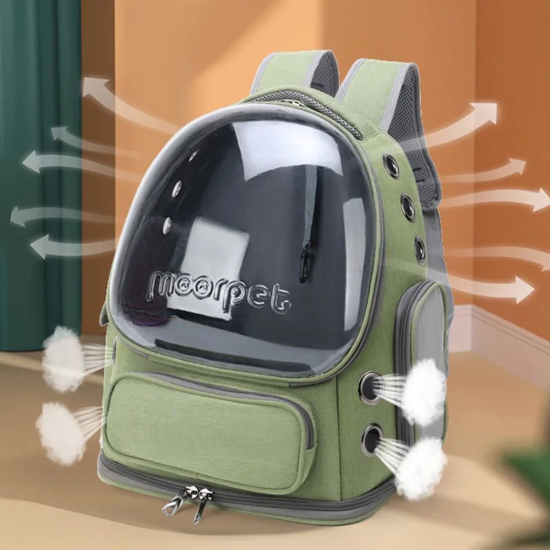 PawVoyage™ – Outdoor Transparent Pet Backpack for Comfortable Travel