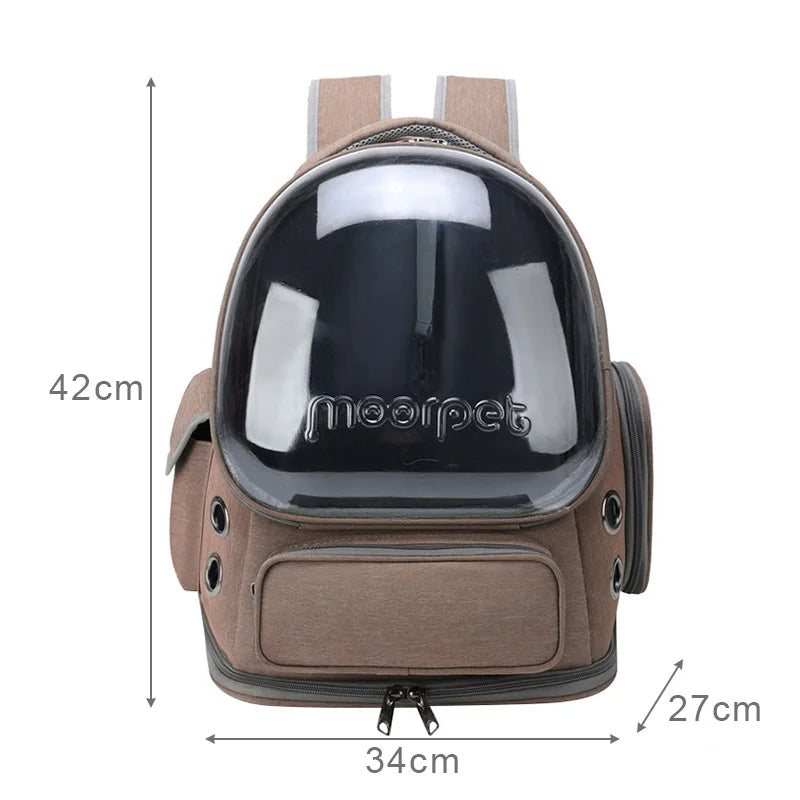 PawVoyage™ – Outdoor Transparent Pet Backpack for Comfortable Travel