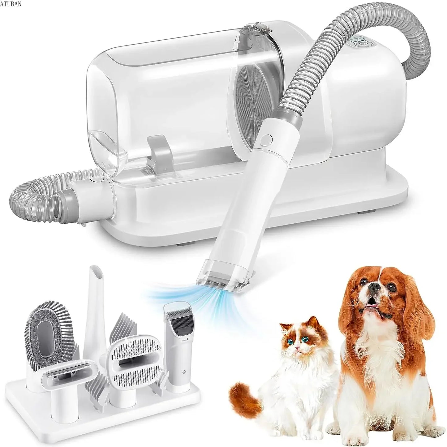PawTidy™ – All-in-One Cat Brush Vacuum with Large Hair Cup