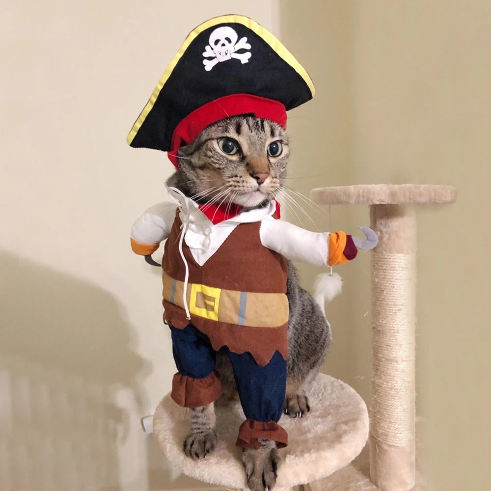 CaptainPaws™ – Pirate Costume for Cats & Small Dogs
