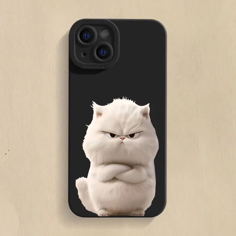 PurrCool™ – Stylish & Funny Cat Silicone Case for iPhone Models