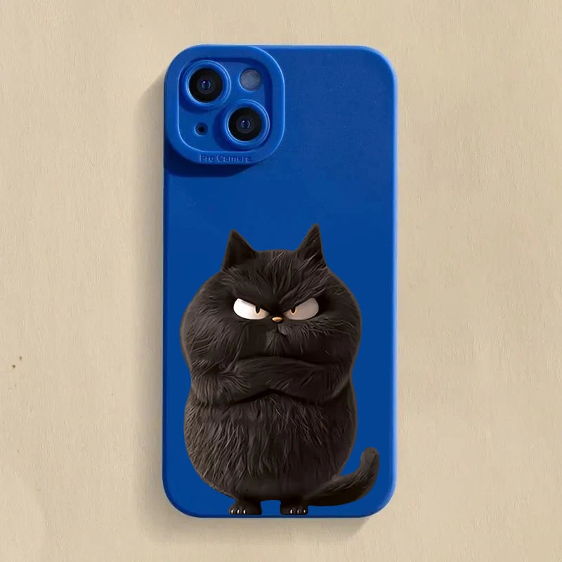 PurrCool™ – Stylish & Funny Cat Silicone Case for iPhone Models