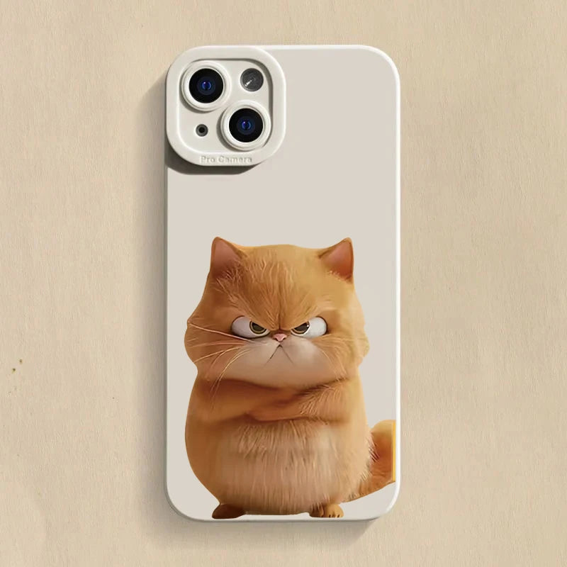 PurrCool™ – Stylish & Funny Cat Silicone Case for iPhone Models