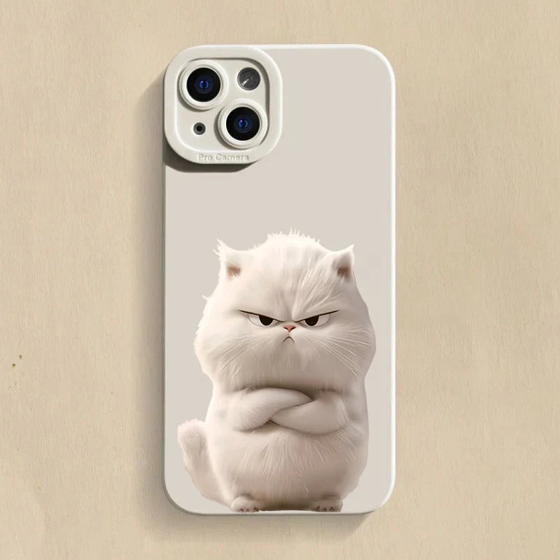 PurrCool™ – Stylish & Funny Cat Silicone Case for iPhone Models