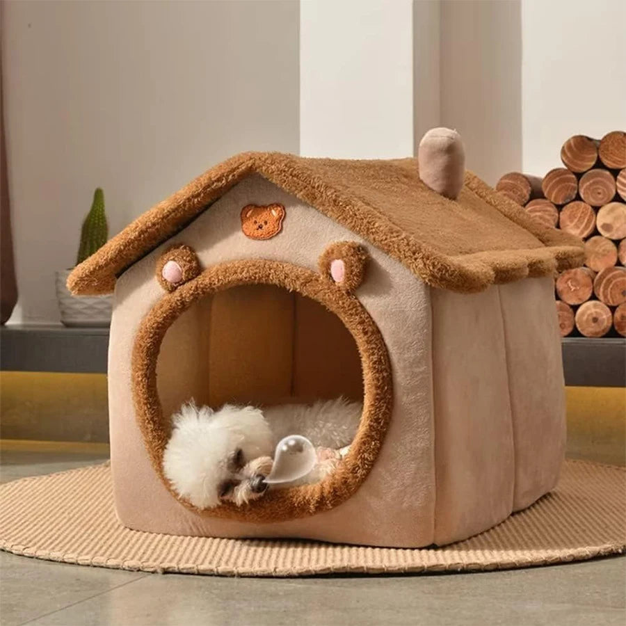 CosyCave™ – Multi-Use Foldable Bed House for Small Pets