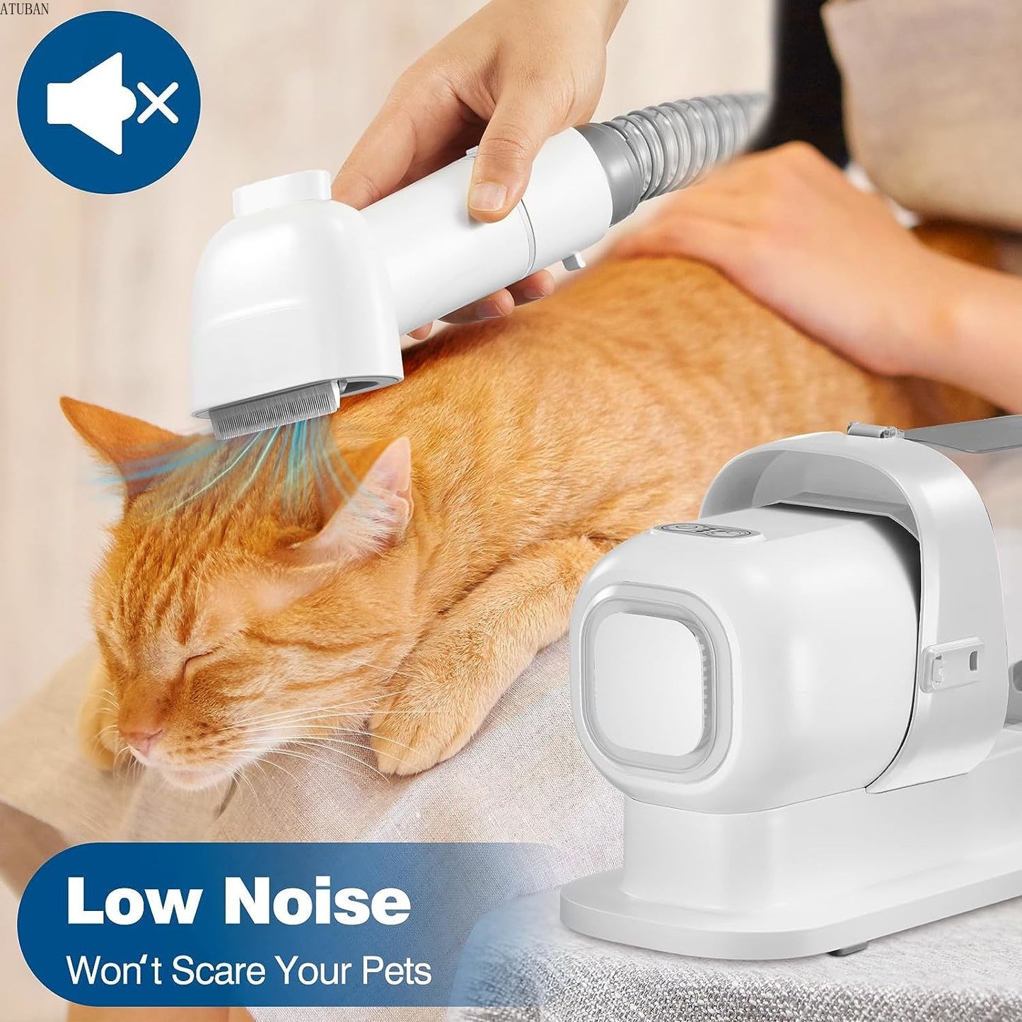PawTidy™ – All-in-One Cat Brush Vacuum with Large Hair Cup