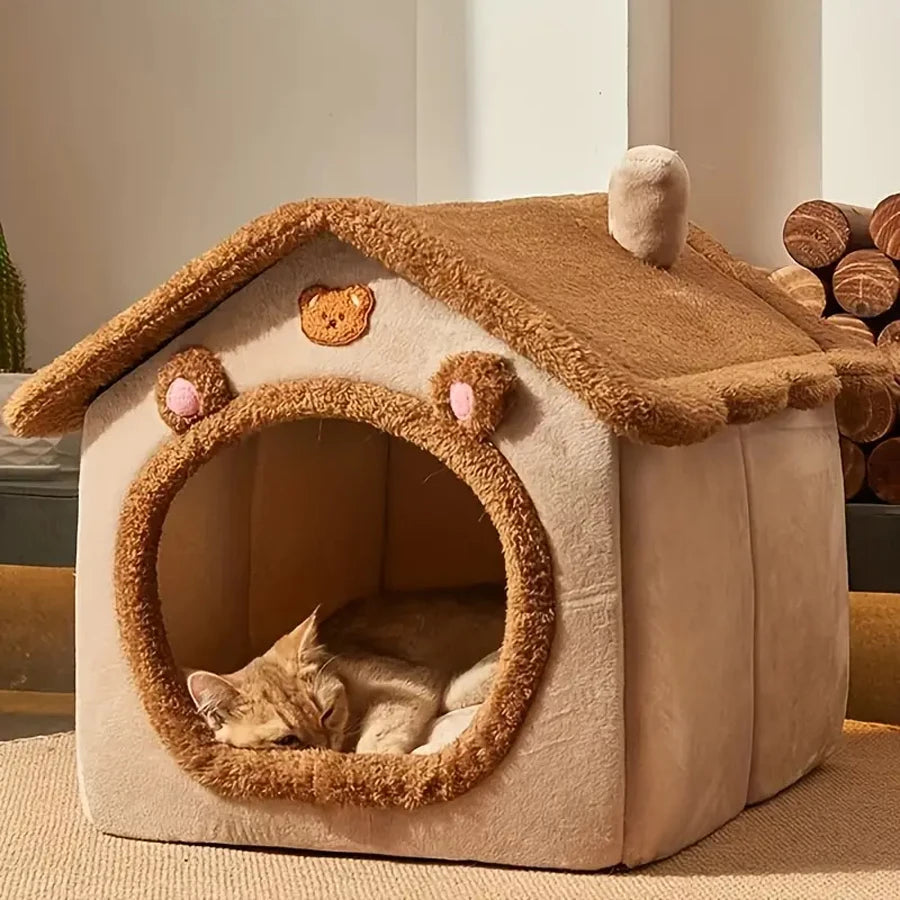 CosyCave™ – Multi-Use Foldable Bed House for Small Pets
