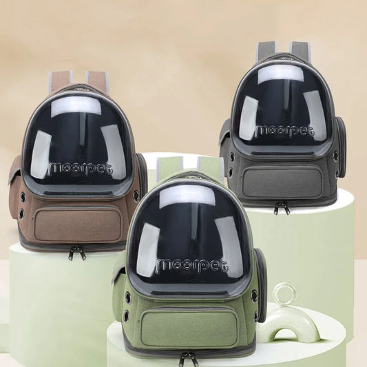PawVoyage™ – Outdoor Transparent Pet Backpack for Comfortable Travel