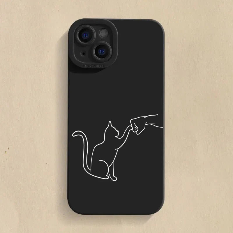 PawHigh™ – Cat High Five Silicone Phone Case for iPhone