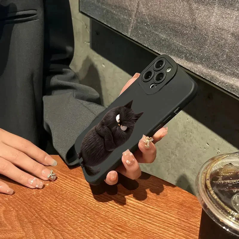 PurrCool™ – Stylish & Funny Cat Silicone Case for iPhone Models