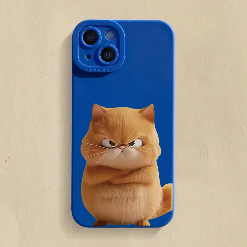 PurrCool™ – Stylish & Funny Cat Silicone Case for iPhone Models