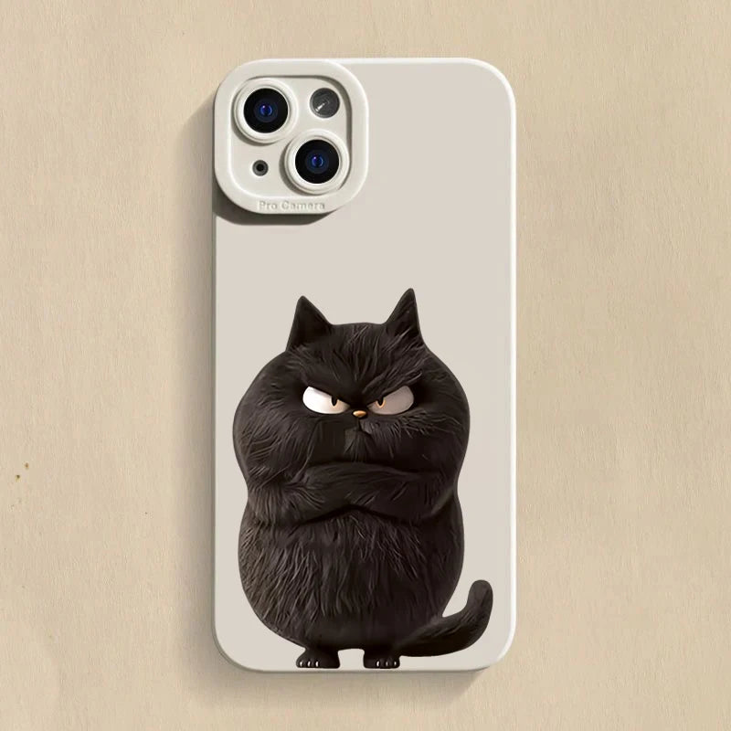 PurrCool™ – Stylish & Funny Cat Silicone Case for iPhone Models