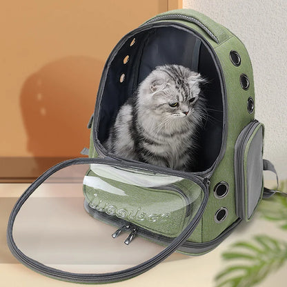 PawVoyage™ – Outdoor Transparent Pet Backpack for Comfortable Travel