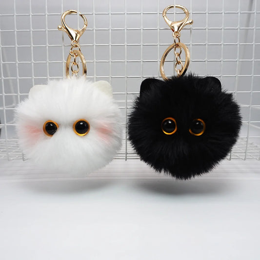 PurrKey™ – Cute Plush Cat Keychain Pendant
