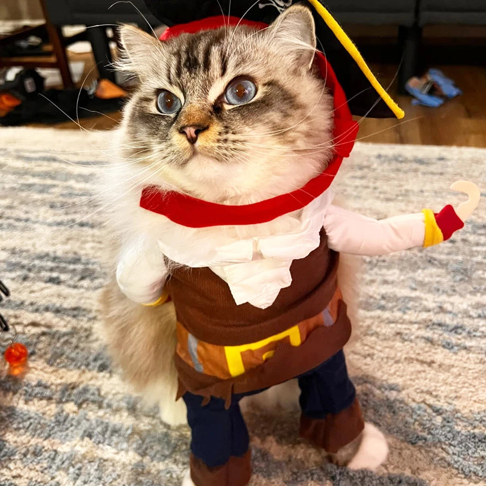 CaptainPaws™ – Pirate Costume for Cats & Small Dogs