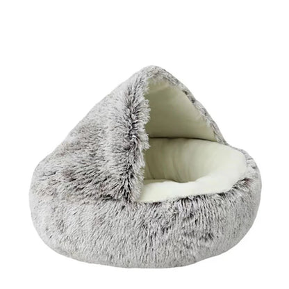 CalmWhiskers™ – Anti-Anxiety Round Cat Bed with Plush Cover