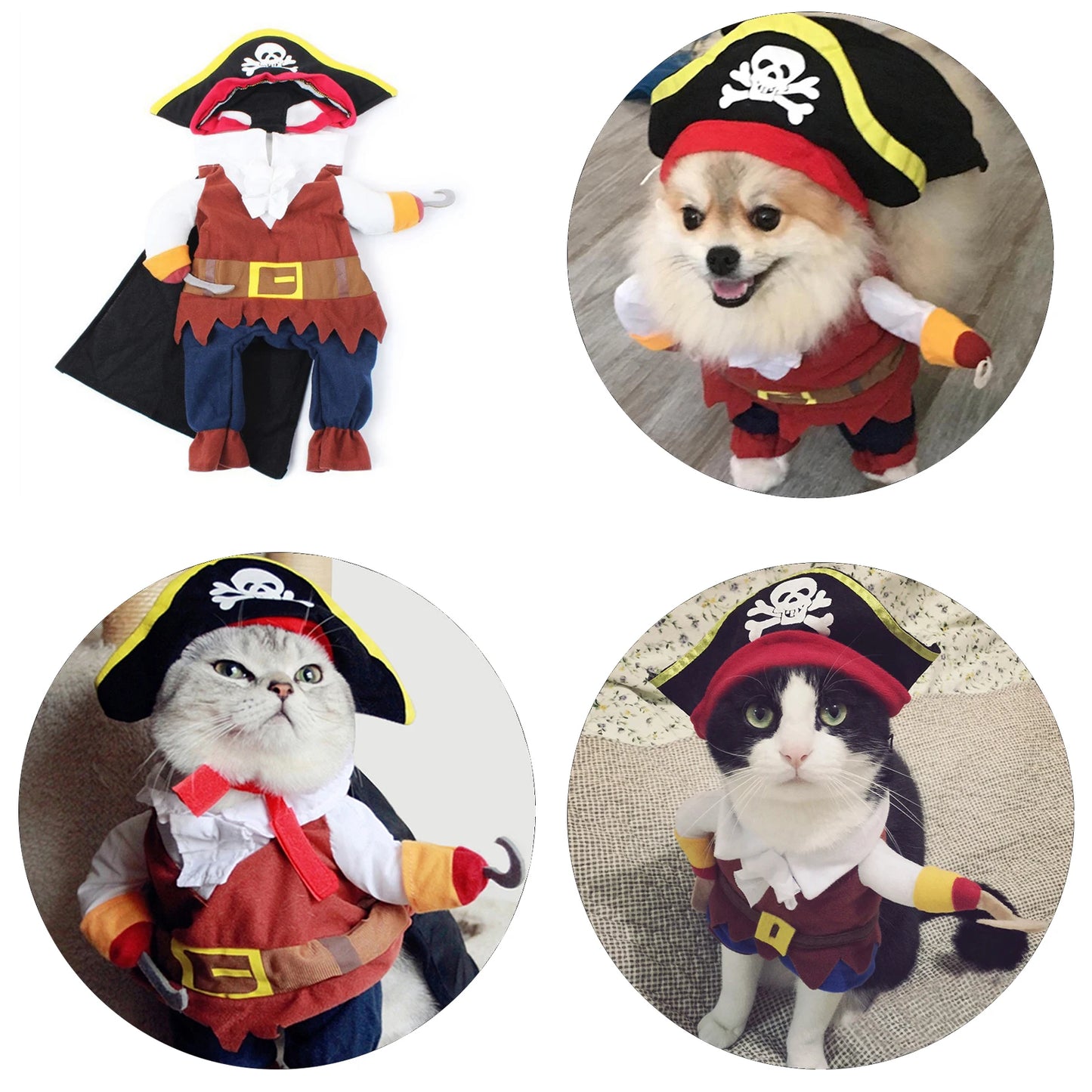 CaptainPaws™ – Pirate Costume for Cats & Small Dogs