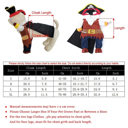 CaptainPaws™ – Pirate Costume for Cats & Small Dogs