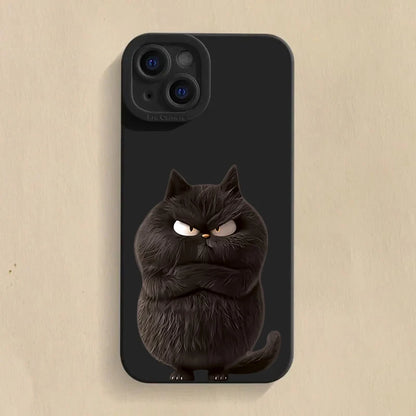 PurrCool™ – Stylish & Funny Cat Silicone Case for iPhone Models