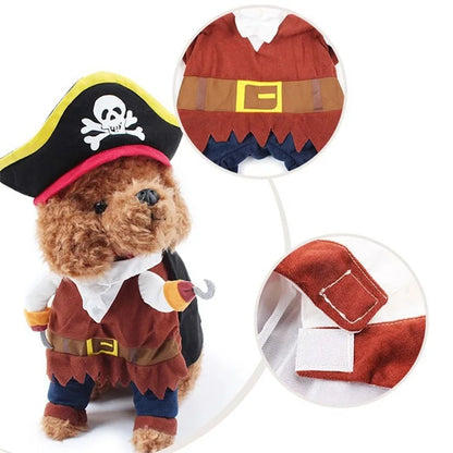CaptainPaws™ – Pirate Costume for Cats & Small Dogs