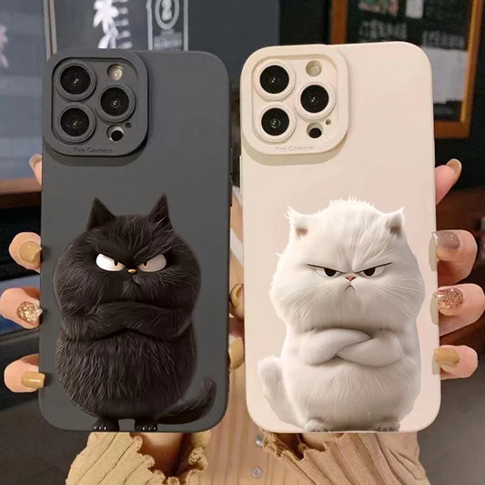 PurrCool™ – Stylish & Funny Cat Silicone Case for iPhone Models