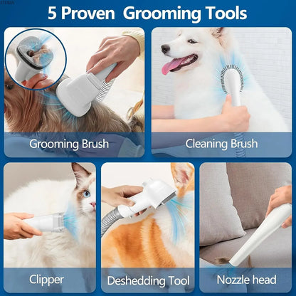 PawTidy™ – All-in-One Cat Brush Vacuum with Large Hair Cup