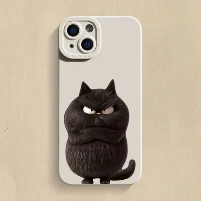 PurrCool™ – Stylish & Funny Cat Silicone Case for iPhone Models